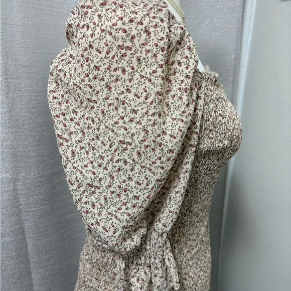 Blush Womens Cottagecore Smocked Floral Mini Dress Size Small Coquette Fairycore - Picture 4 of 15